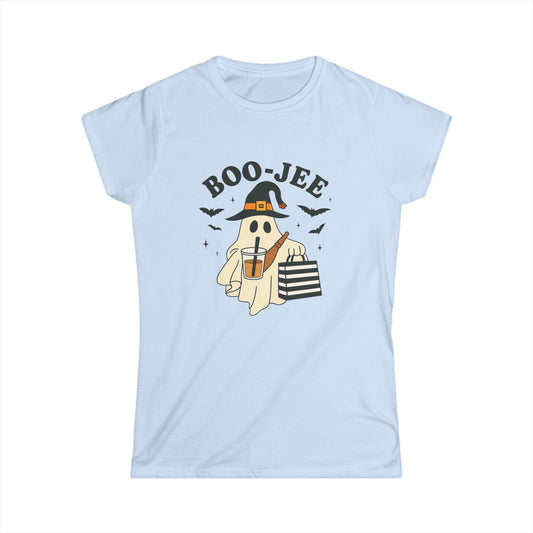 Cute Halloween Women's Tee, Boo-Jee Ghost Design, Funny Fall Shirt, Autumn Fashion, Halloween Costume Top, Spooky Vibes