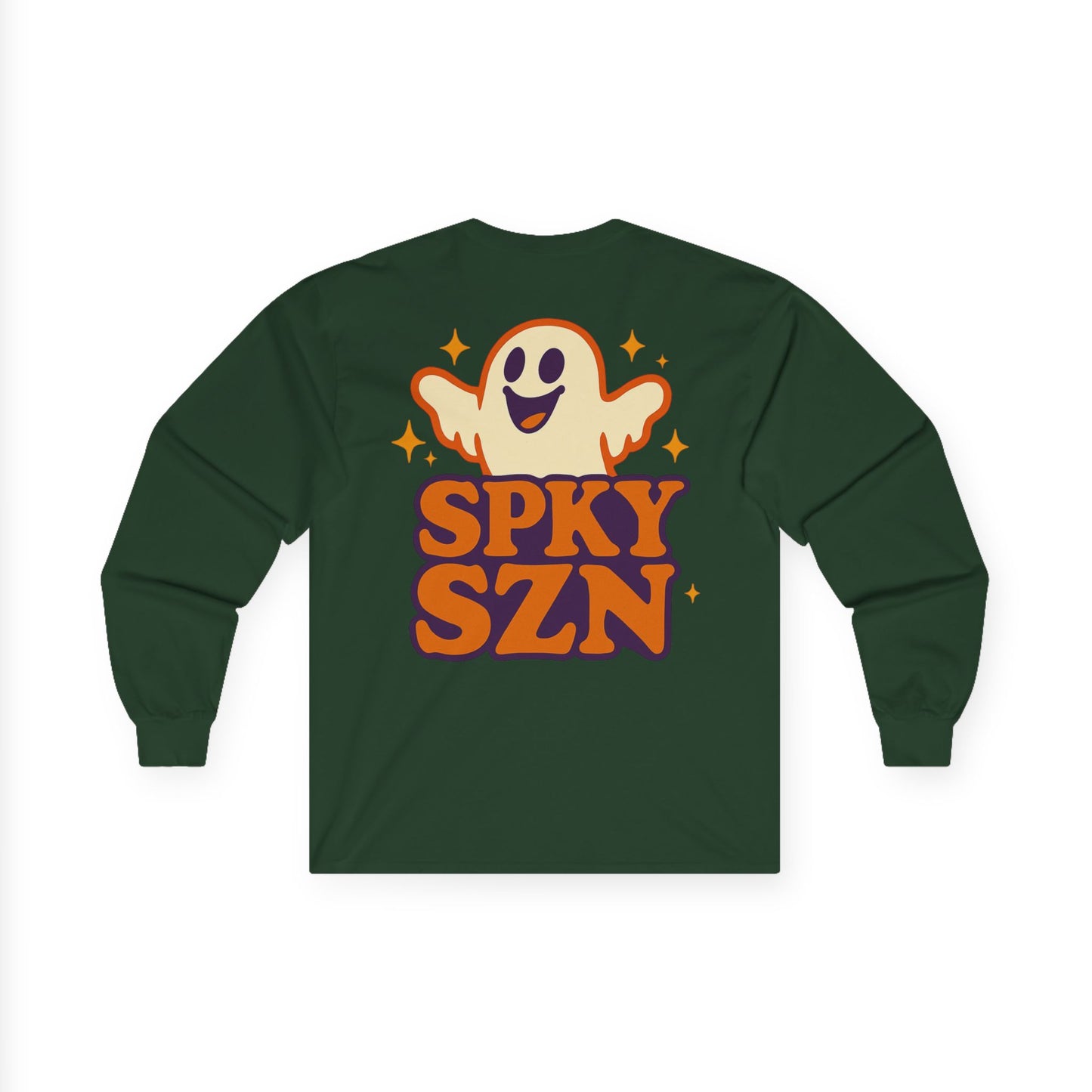 Spooky Season Long Sleeve Tee, Fun Halloween Shirt, Unisex Ghost Tee, Fall Fashion Top, Casual Autumn Wear, Comfort and Style