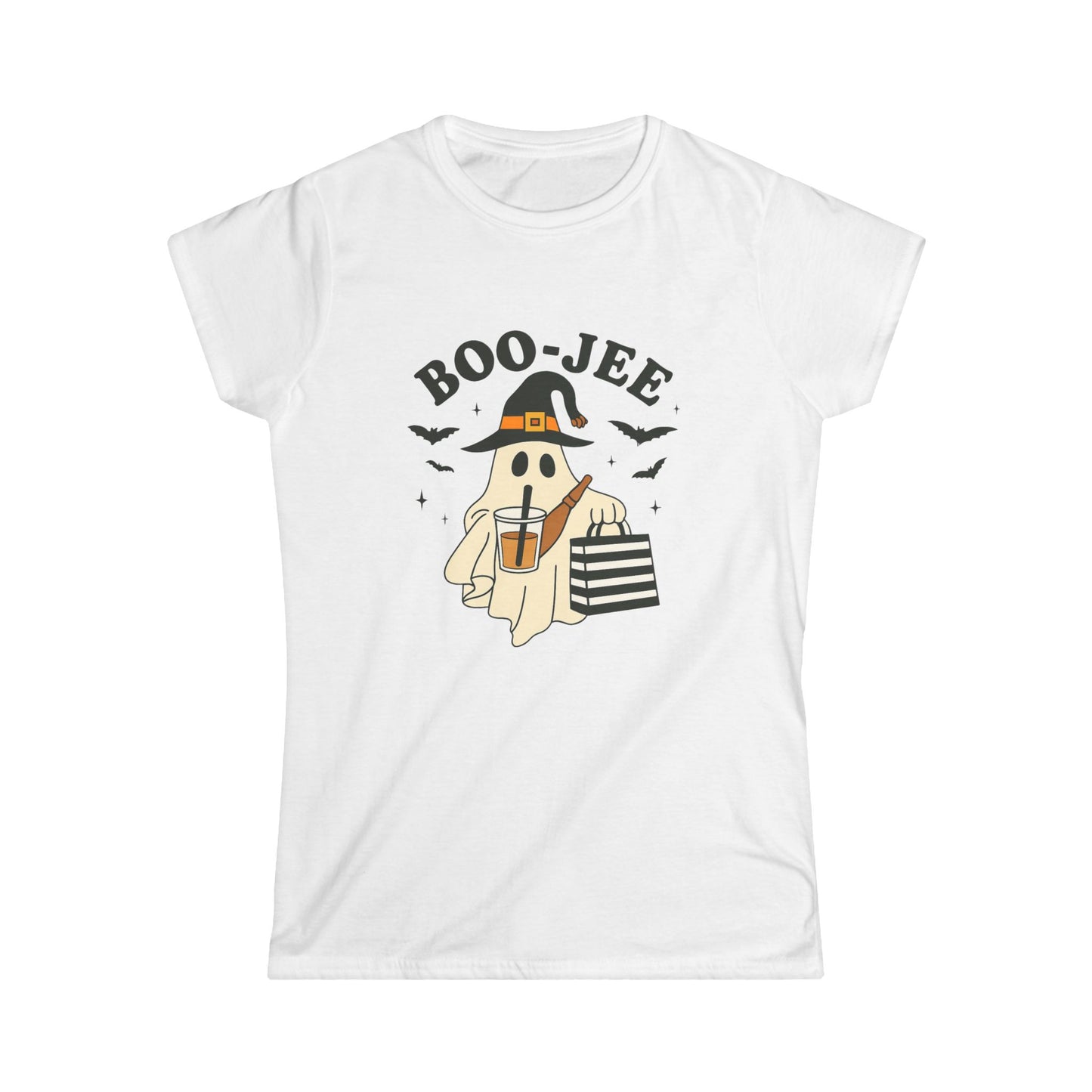 Cute Halloween Women's Tee, Boo-Jee Ghost Design, Funny Fall Shirt, Autumn Fashion, Halloween Costume Top, Spooky Vibes