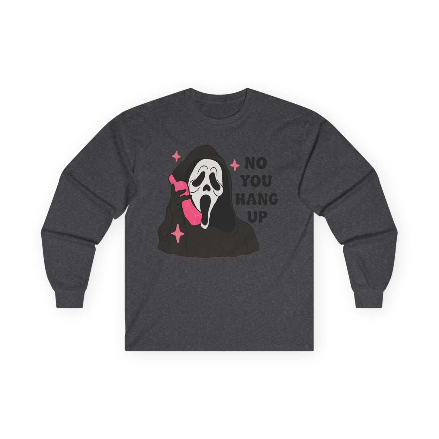 Funny Horror Themed Long Sleeve Tee, Halloween Apparel, Gift for Movie Lovers, Unisex Graphic Shirt, Funny Halloween Costume