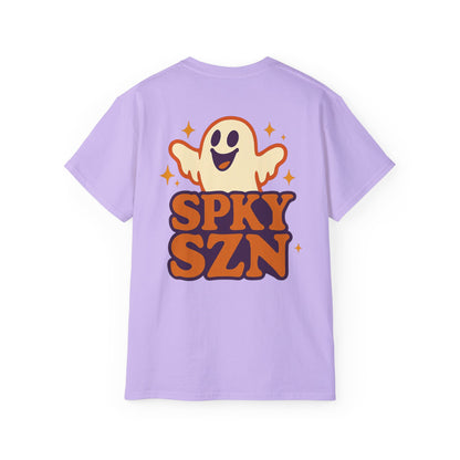 Unisex Ghost Graphic Tee, Spooky Season T-Shirt, Halloween Vibe Shirt, Cute Spirit Top, Halloween Gift for Adults & Kids