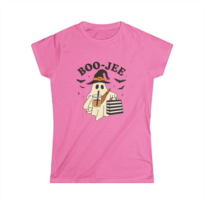 Cute Halloween Women's Tee, Boo-Jee Ghost Design, Funny Fall Shirt, Autumn Fashion, Halloween Costume Top, Spooky Vibes