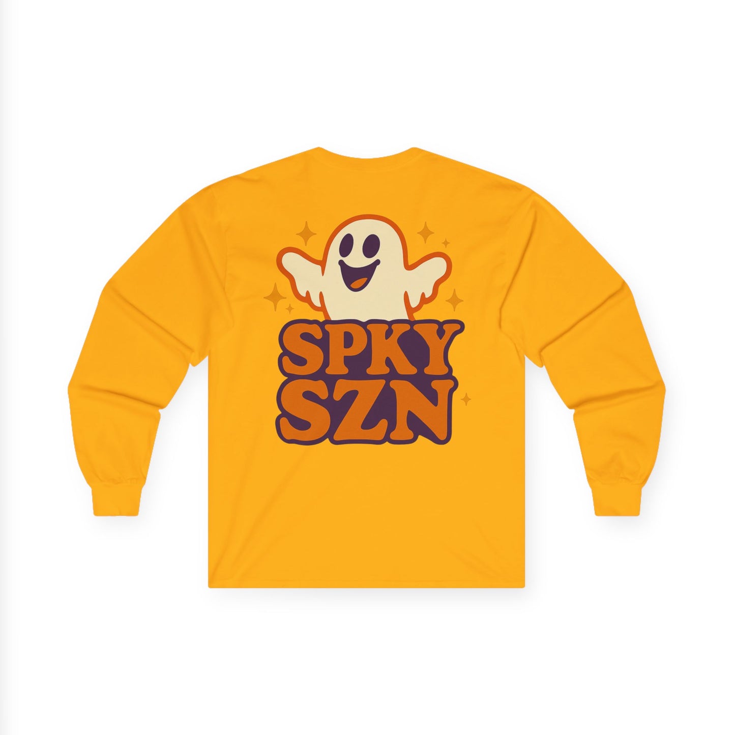 Spooky Season Long Sleeve Tee, Fun Halloween Shirt, Unisex Ghost Tee, Fall Fashion Top, Casual Autumn Wear, Comfort and Style