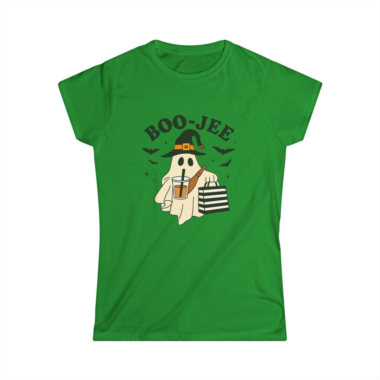 Cute Halloween Women's Tee, Boo-Jee Ghost Design, Funny Fall Shirt, Autumn Fashion, Halloween Costume Top, Spooky Vibes