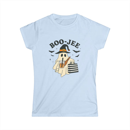 Cute Halloween Women's Tee, Boo-Jee Ghost Design, Funny Fall Shirt, Autumn Fashion, Halloween Costume Top, Spooky Vibes