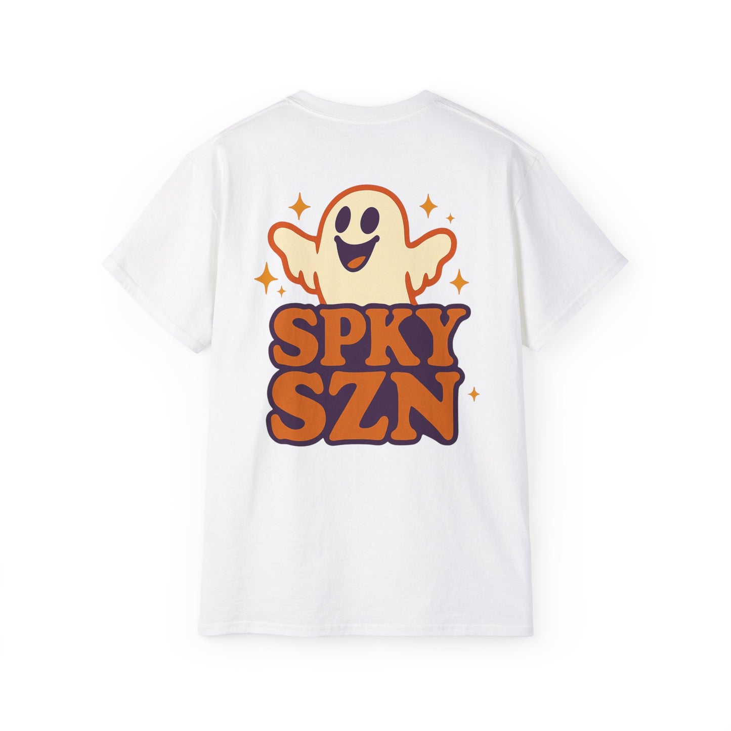 Unisex Ghost Graphic Tee, Spooky Season T-Shirt, Halloween Vibe Shirt, Cute Spirit Top, Halloween Gift for Adults & Kids