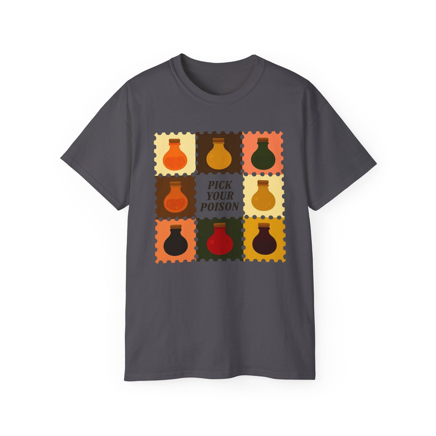 Pick Your Poison Unisex Ultra Cotton Tee, Funny T-Shirt, Gift for Friends, Casual Wear, Halloween Costume, Unique Graphic Tee