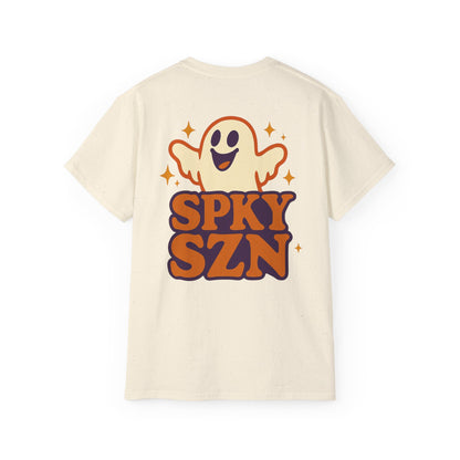 Unisex Ghost Graphic Tee, Spooky Season T-Shirt, Halloween Vibe Shirt, Cute Spirit Top, Halloween Gift for Adults & Kids