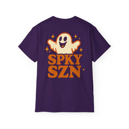Unisex Ghost Graphic Tee, Spooky Season T-Shirt, Halloween Vibe Shirt, Cute Spirit Top, Halloween Gift for Adults & Kids