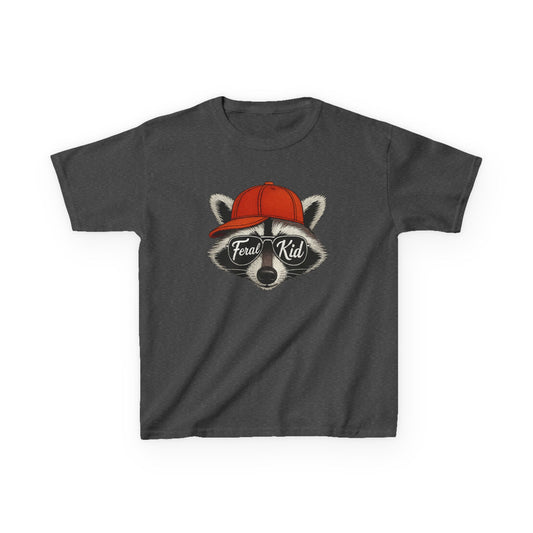 Feral Kid Raccoon Tee for Adventurous Children, Cute Animal Kids Shirt, Youth Graphic Tee, Fun Casual Wear, Kid's Gift