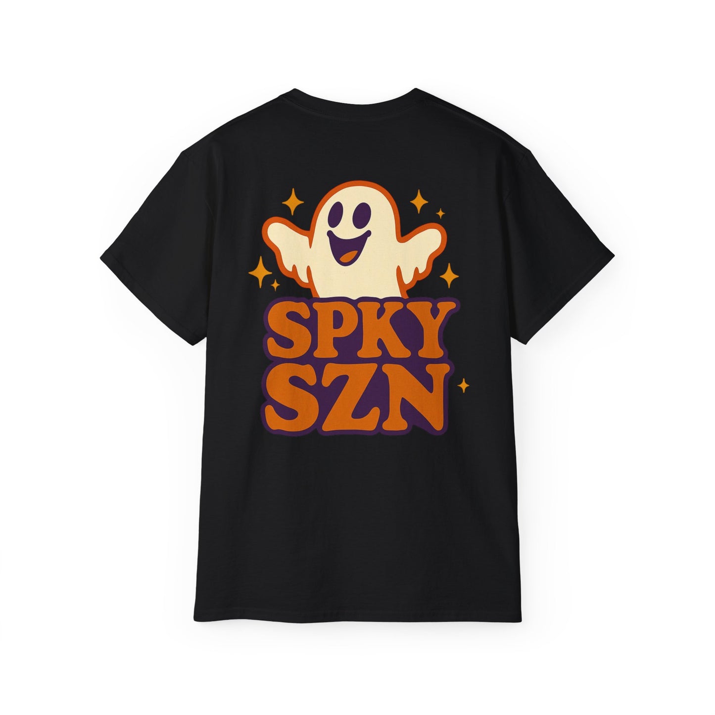 Unisex Ghost Graphic Tee, Spooky Season T-Shirt, Halloween Vibe Shirt, Cute Spirit Top, Halloween Gift for Adults & Kids