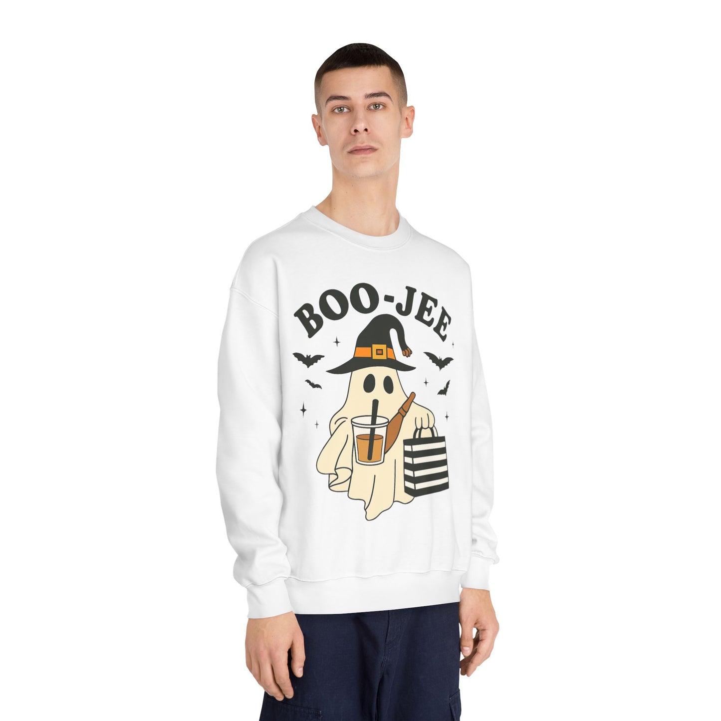 Halloween Boo-Jee Crewneck Sweatshirt | Unisex Casual Wear, Cozy Halloween Gift, Spooky Season Apparel, Ghostly Fun Sweater