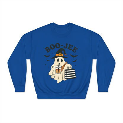 Halloween Boo-Jee Crewneck Sweatshirt | Unisex Casual Wear, Cozy Halloween Gift, Spooky Season Apparel, Ghostly Fun Sweater