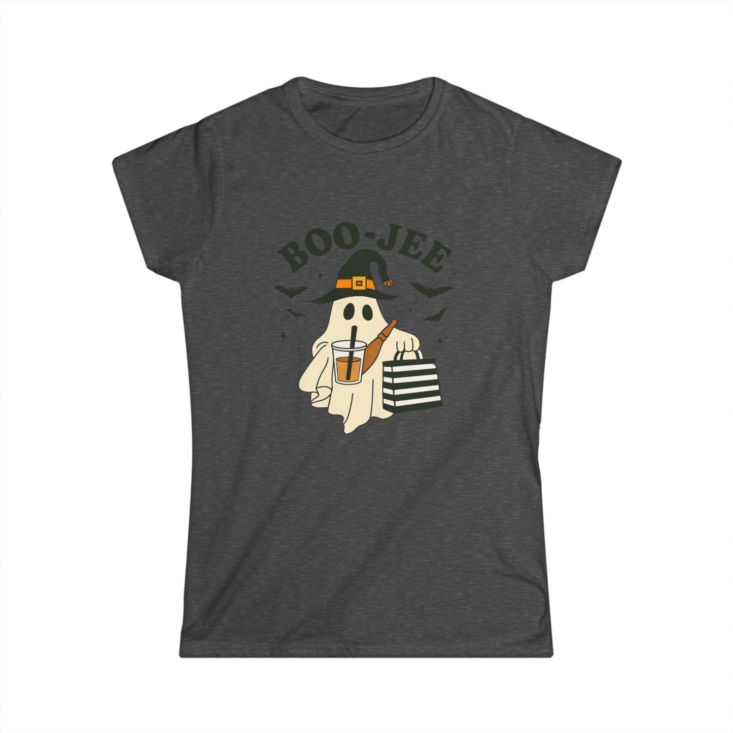 Cute Halloween Women's Tee, Boo-Jee Ghost Design, Funny Fall Shirt, Autumn Fashion, Halloween Costume Top, Spooky Vibes