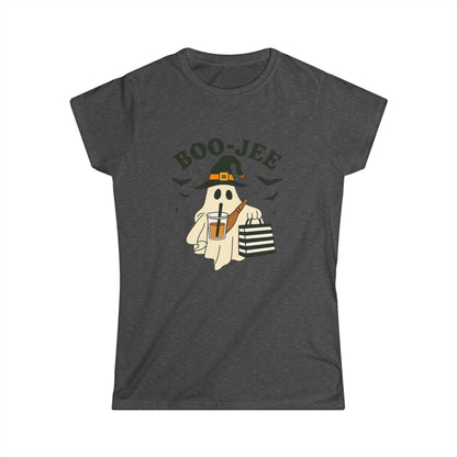Cute Halloween Women's Tee, Boo-Jee Ghost Design, Funny Fall Shirt, Autumn Fashion, Halloween Costume Top, Spooky Vibes