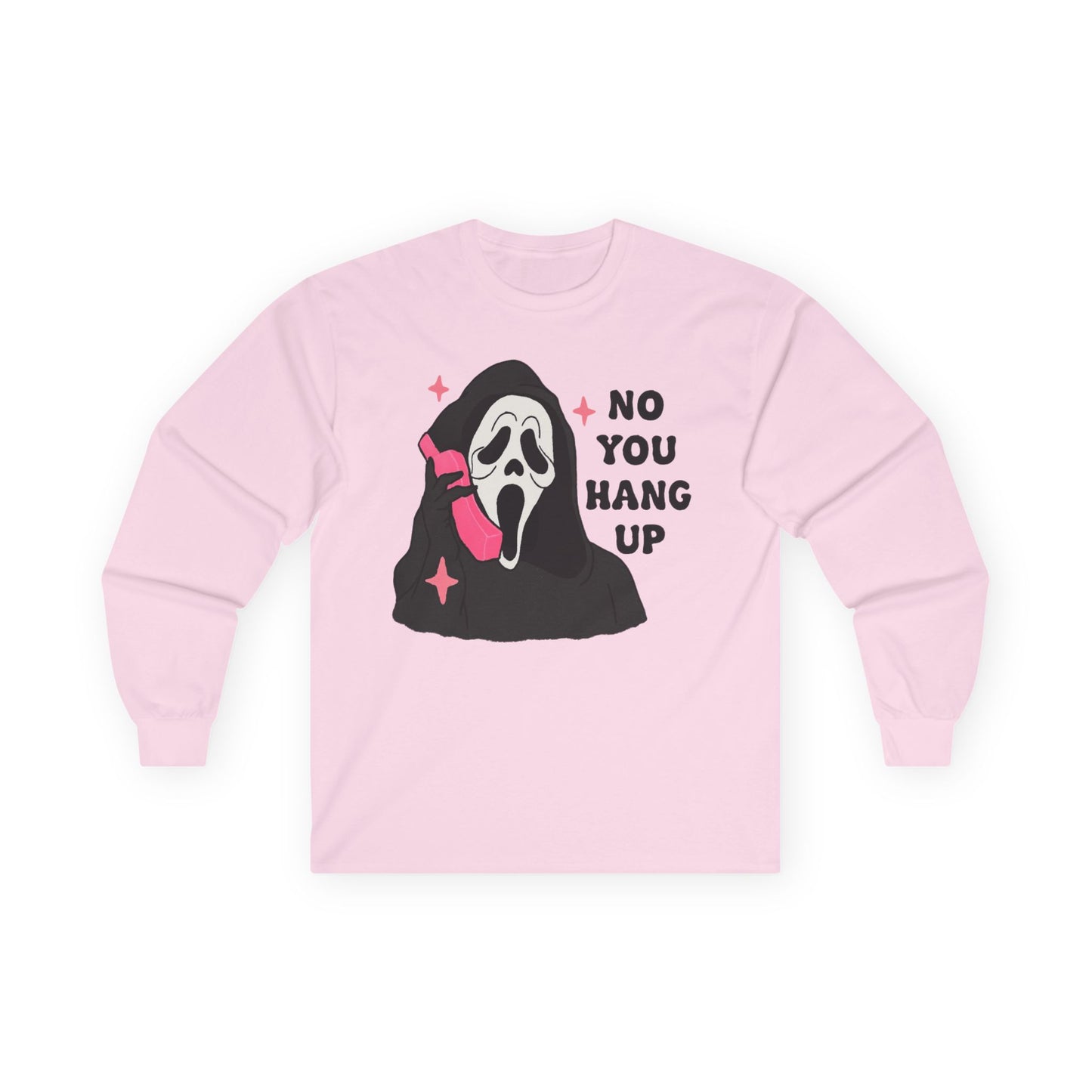 Funny Horror Themed Long Sleeve Tee, Halloween Apparel, Gift for Movie Lovers, Unisex Graphic Shirt, Funny Halloween Costume